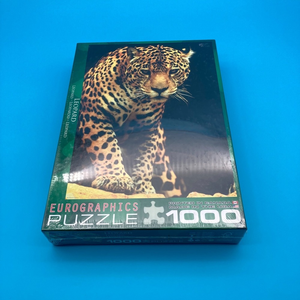 EuroGraphics Leopard 1000 Piece Jigsaw Puzzle - Wildlife Animal Art - New Sealed